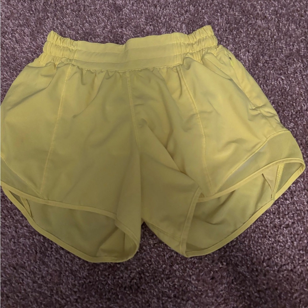 Lululemon Athletica Yellow Athletic Shorts